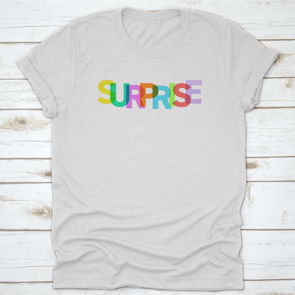 Colorful city-themed design on a white cotton t-shirt, showcasing vibrant colors and a classic fit.