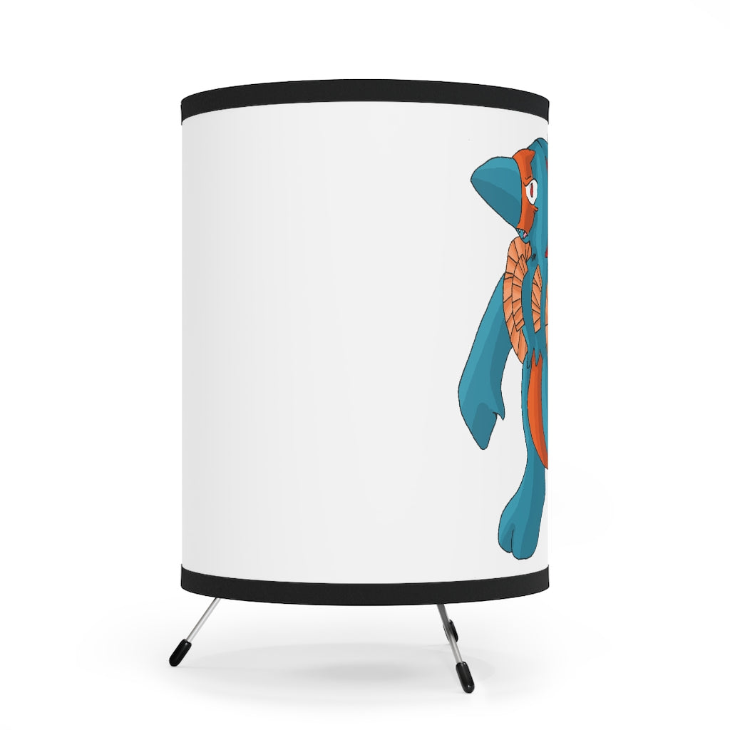 Swark Tripod Lamp featuring a galvanized steel base and a custom high-resolution printed shade, ideal for modern home decor.