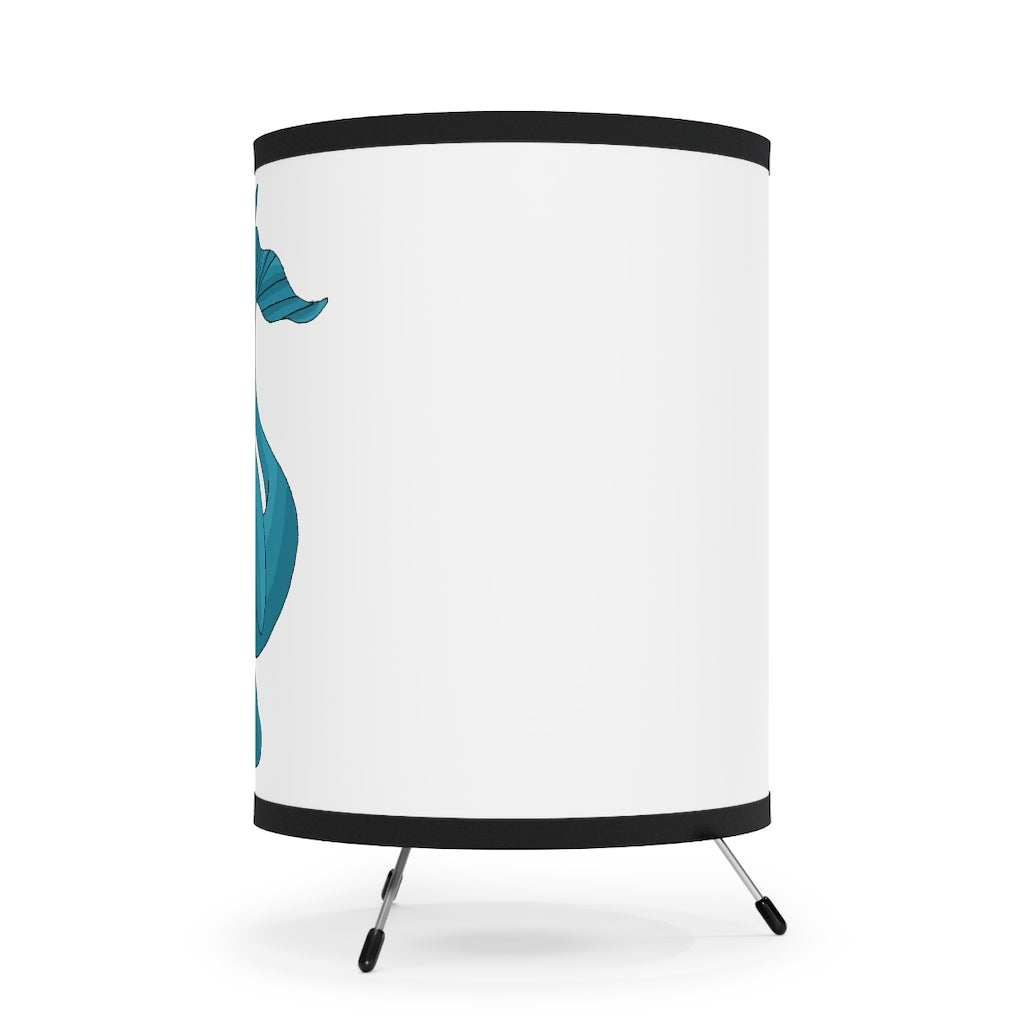 Swark Tripod Lamp featuring a galvanized steel base and a custom high-resolution printed shade, ideal for modern home decor.