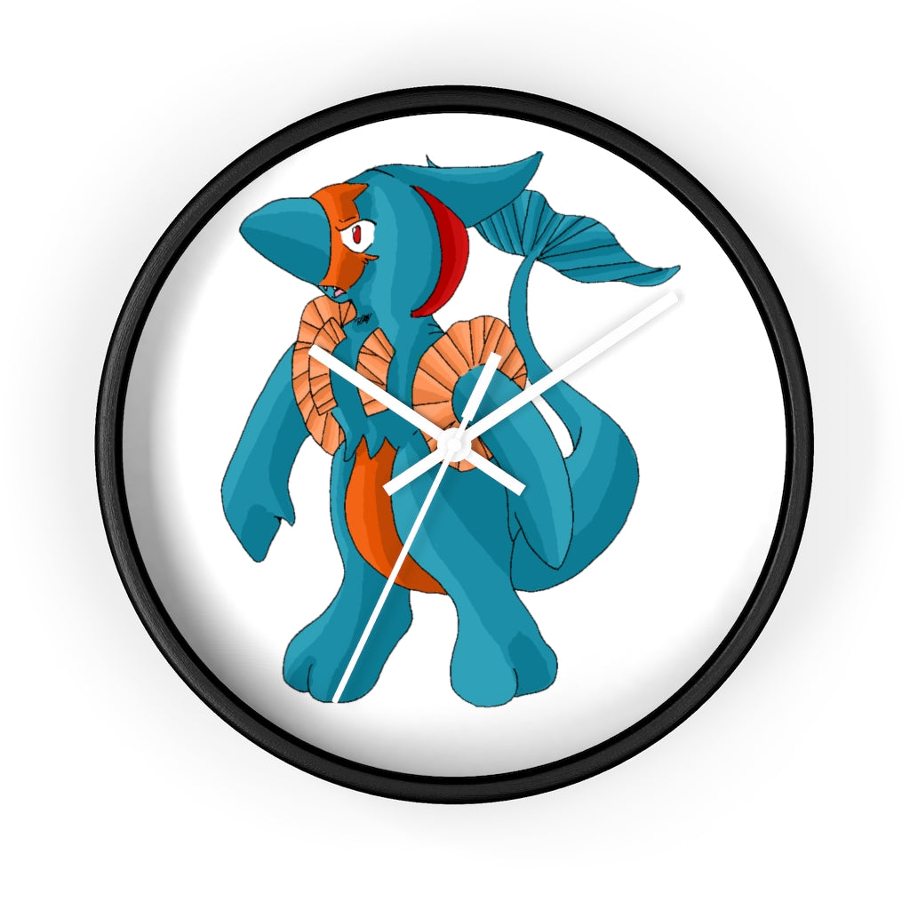 Swark Wall Clock featuring a wooden frame and plexiglass face, designed for indoor use with a silent mechanism.