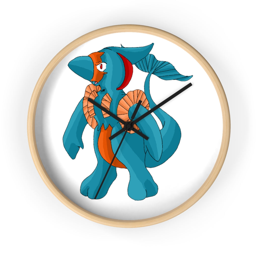 Swark Wall Clock featuring a wooden frame and plexiglass face, designed for indoor use with a silent mechanism.