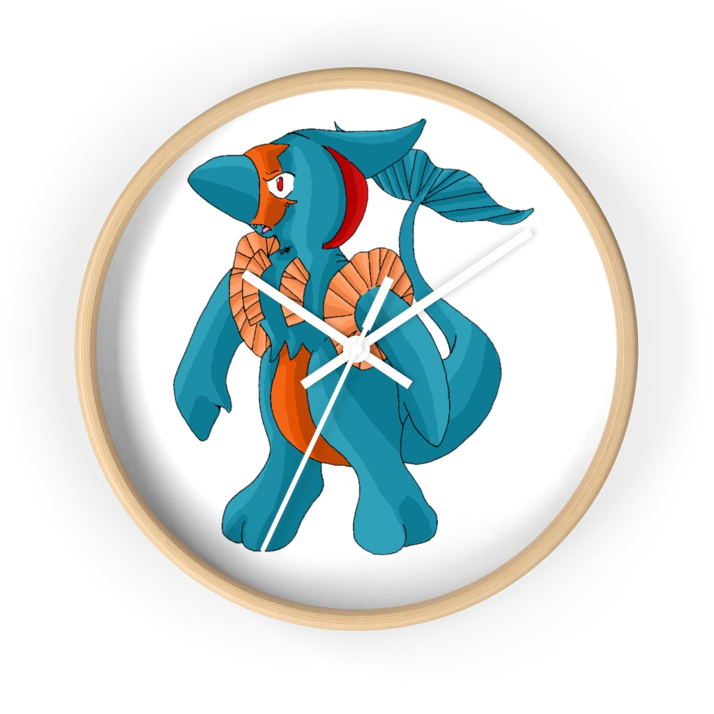 Swark Wall Clock featuring a wooden frame and plexiglass face, designed for indoor use with a silent mechanism.