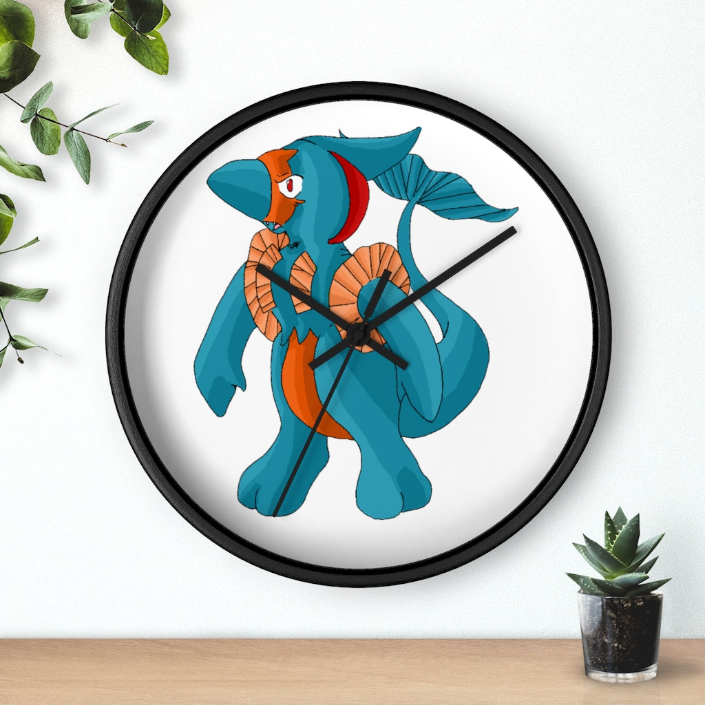 Swark Wall Clock featuring a wooden frame and plexiglass face, designed for indoor use with a silent mechanism.