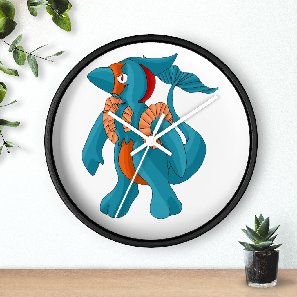 Swark Wall Clock featuring a wooden frame and plexiglass face, designed for indoor use with a silent mechanism.