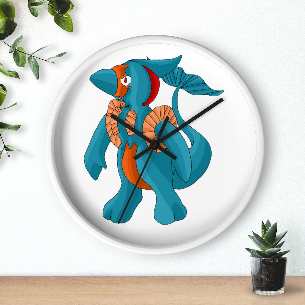 Swark Wall Clock featuring a wooden frame and plexiglass face, designed for indoor use with a silent mechanism.