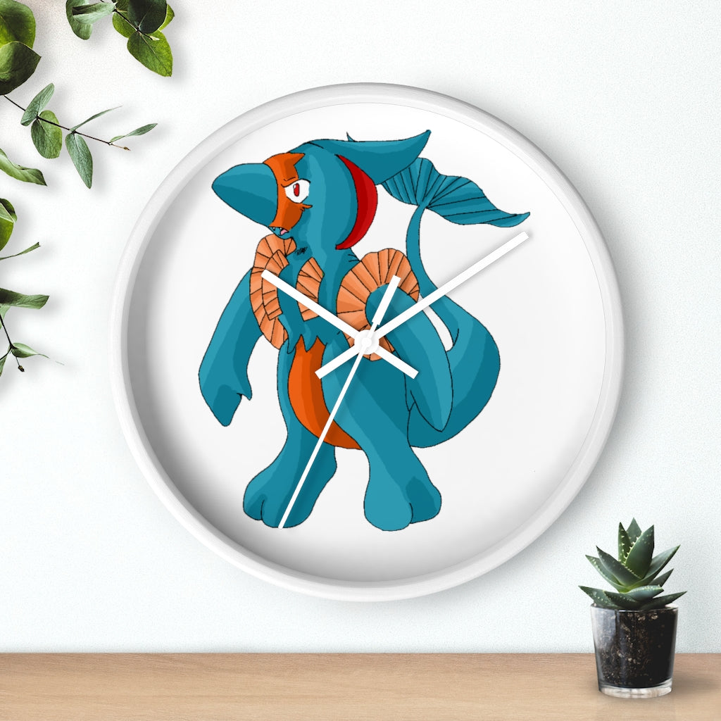 Swark Wall Clock featuring a wooden frame and plexiglass face, designed for indoor use with a silent mechanism.