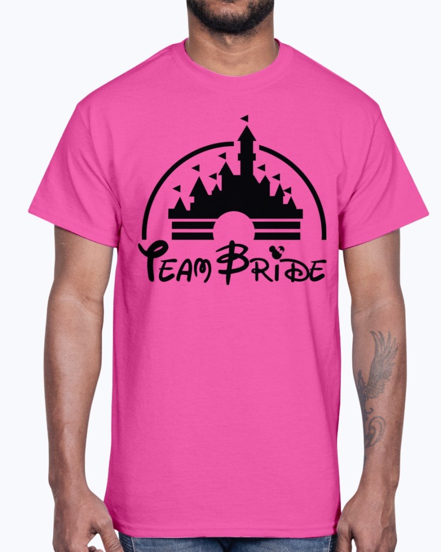 Team Bride Cotton Tee featuring a unisex design, perfect for bridal parties and wedding celebrations, made from durable cotton blend.
