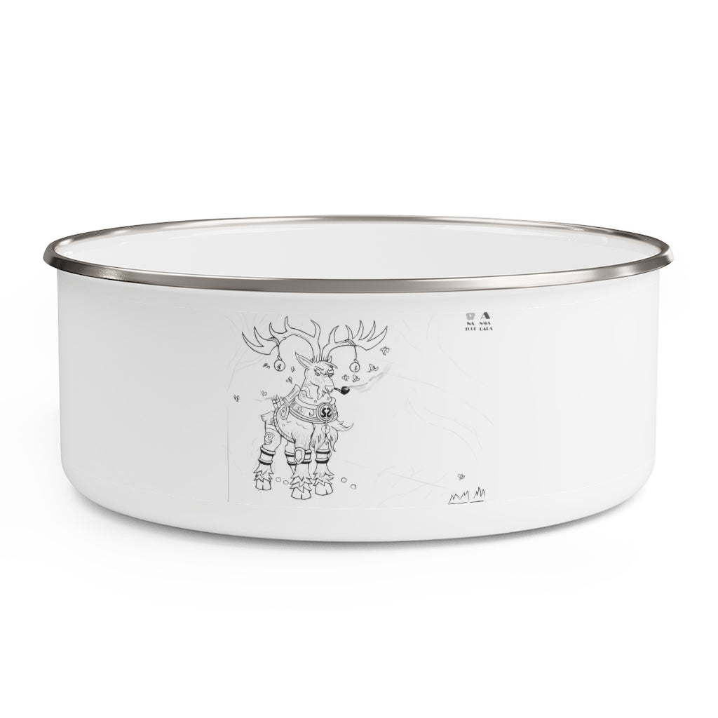 Tempus Guardian of the Harvest Enamel Bowl with translucent lid, showcasing stylish design and anti-slip backing.