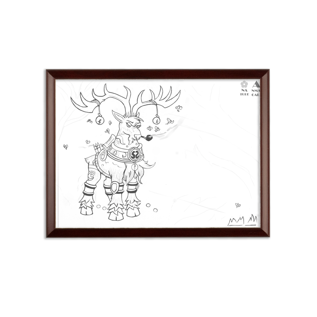 Tempus Guardian of the Harvest Sublimation Wall Plaque with ogee shaped edge and white printable surface, showcasing customizable design options.