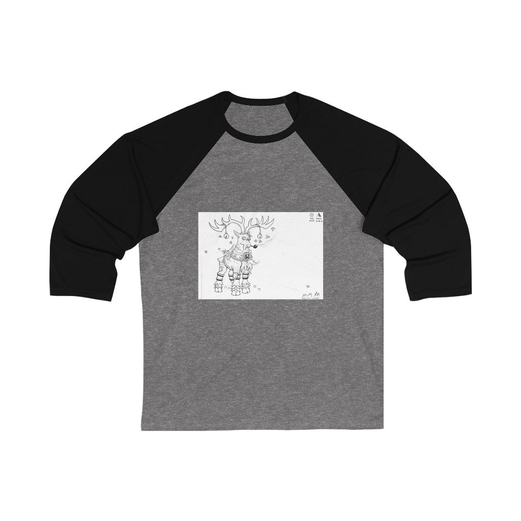 Tempus Guardian of the Harvest Unisex 3/4 Sleeve Baseball Tee showcasing its stylish design and comfortable fit.