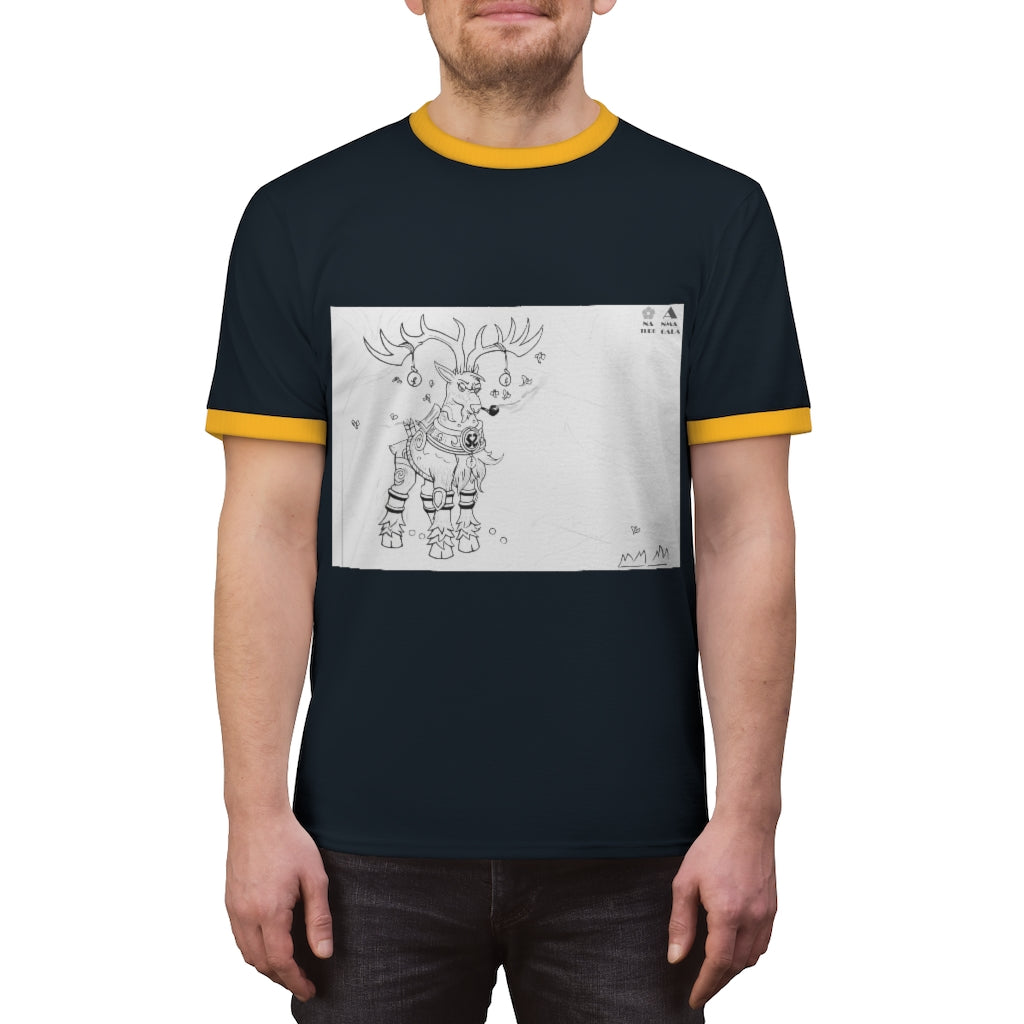 Tempus Guardian of the Harvest Unisex Ringer Tee in various colors, showcasing its lightweight fabric and stylish design.