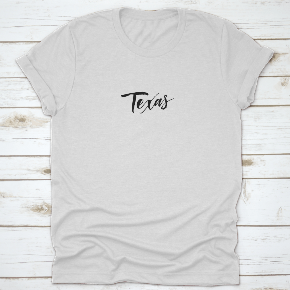 Hand-drawn Texas card featuring modern brush illustrations on high-quality cotton, showcasing Texas pride.