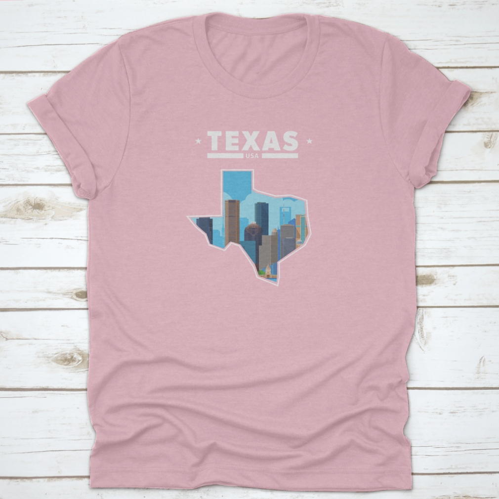 A detailed vector illustration of Texas cities including Austin, Houston, Dallas, and San Antonio, showcasing their unique landmarks and vibrant culture.