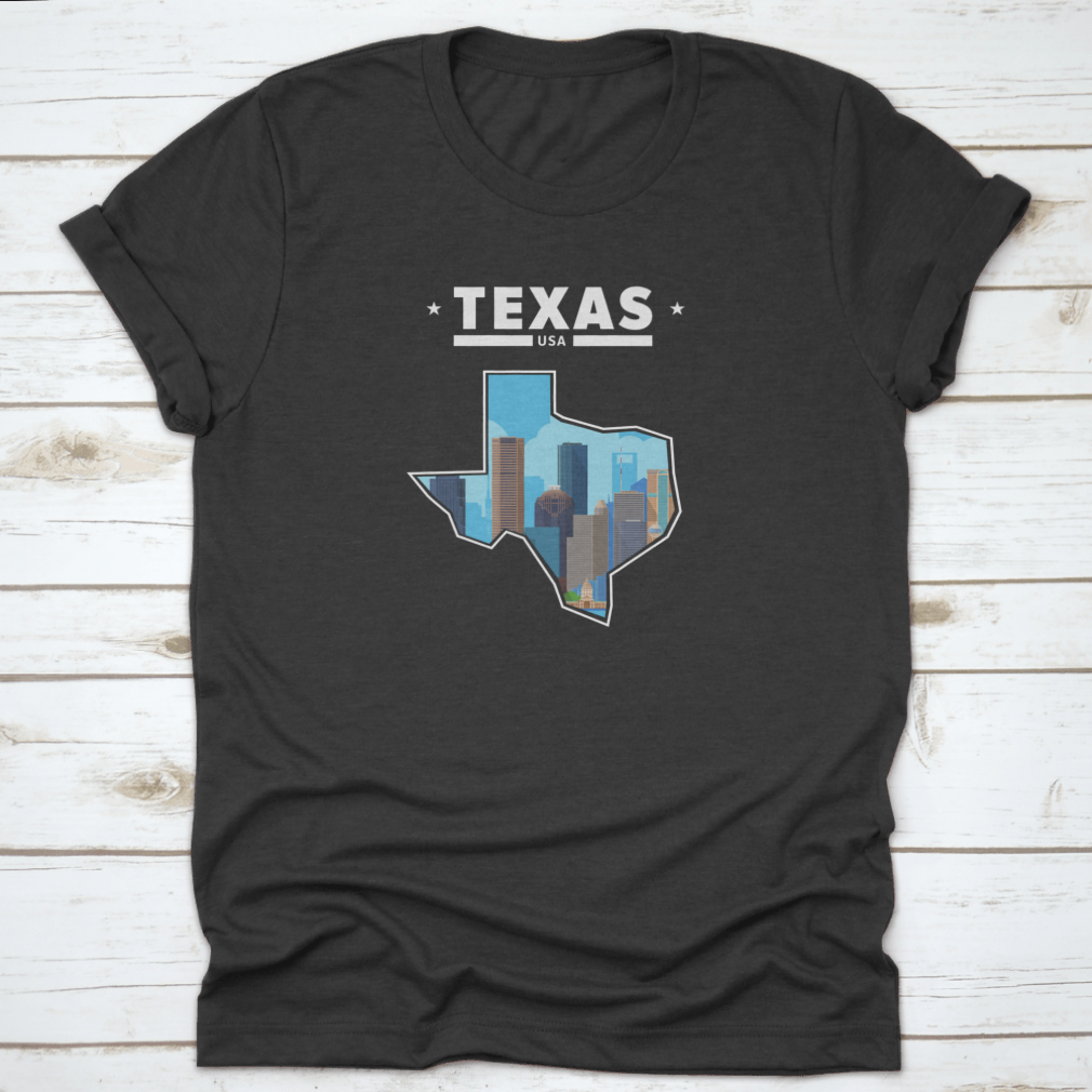 A detailed vector illustration of Texas cities including Austin, Houston, Dallas, and San Antonio, showcasing their unique landmarks and vibrant culture.