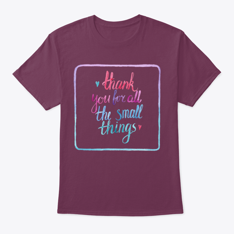 A comfortable 'Thank You For All The Small Things' T-Shirt made from 100% cotton, featuring a classic fit and midweight fabric.