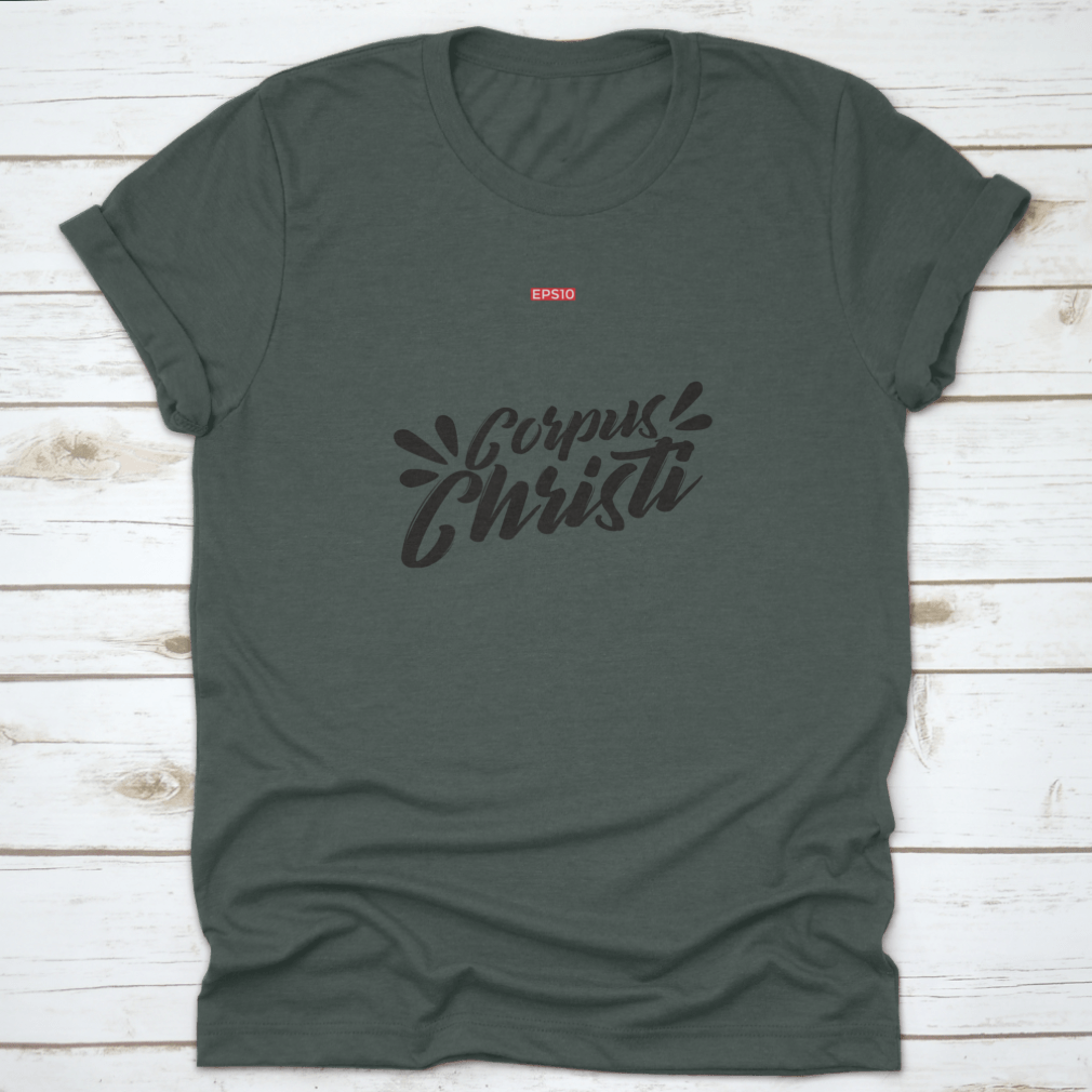 A comfortable cotton t-shirt featuring the Building of Corpus Christi design, showcasing Texas pride.