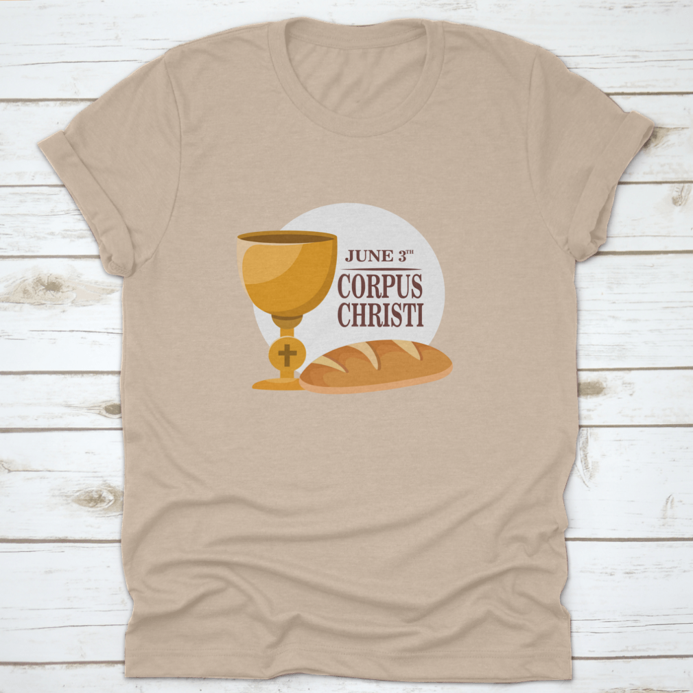 A comfortable t-shirt celebrating the Corpus Christi Feast Day, made from 100% cotton with a classic fit.