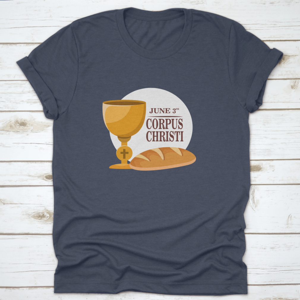 A comfortable t-shirt celebrating the Corpus Christi Feast Day, made from 100% cotton with a classic fit.