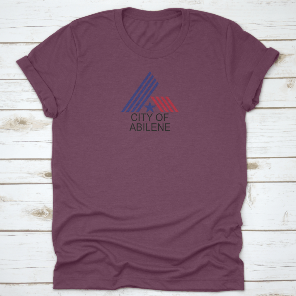 A stylish shirt featuring the Abilene city flag with a state star, made from 100% cotton for comfort.