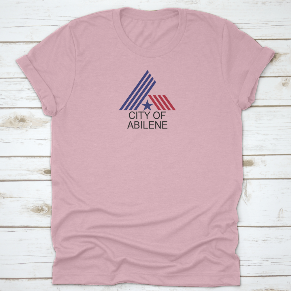A stylish shirt featuring the Abilene city flag with a state star, made from 100% cotton for comfort.
