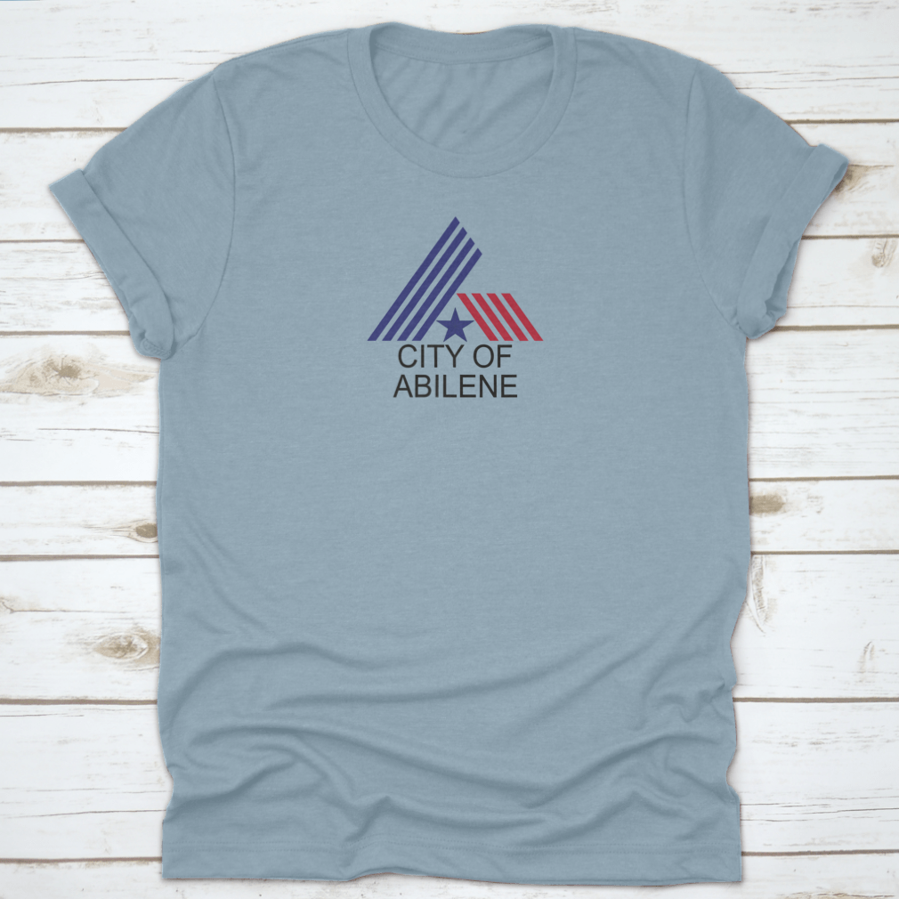 A stylish shirt featuring the Abilene city flag with a state star, made from 100% cotton for comfort.