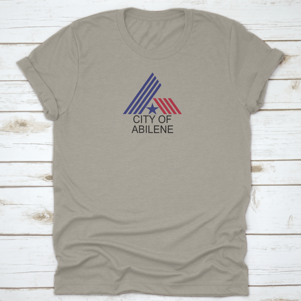 A stylish shirt featuring the Abilene city flag with a state star, made from 100% cotton for comfort.