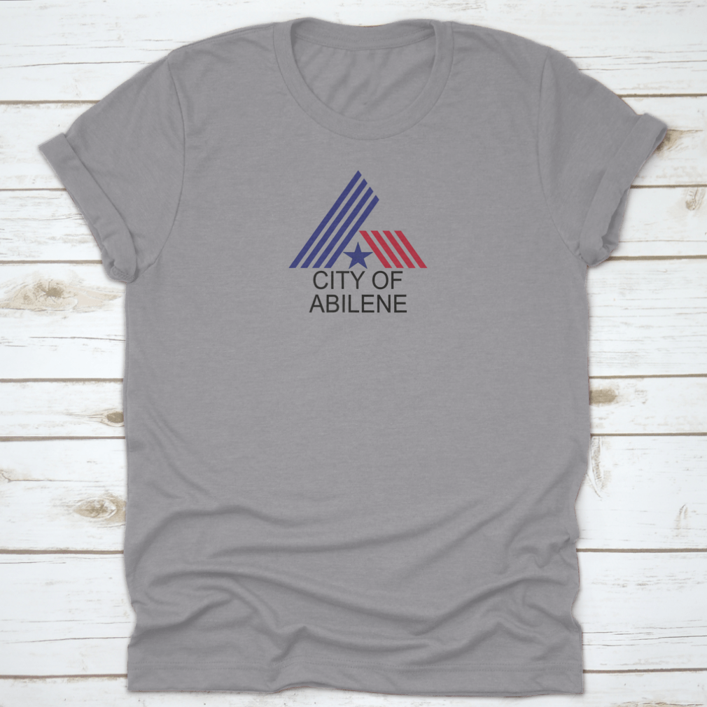 A stylish shirt featuring the Abilene city flag with a state star, made from 100% cotton for comfort.