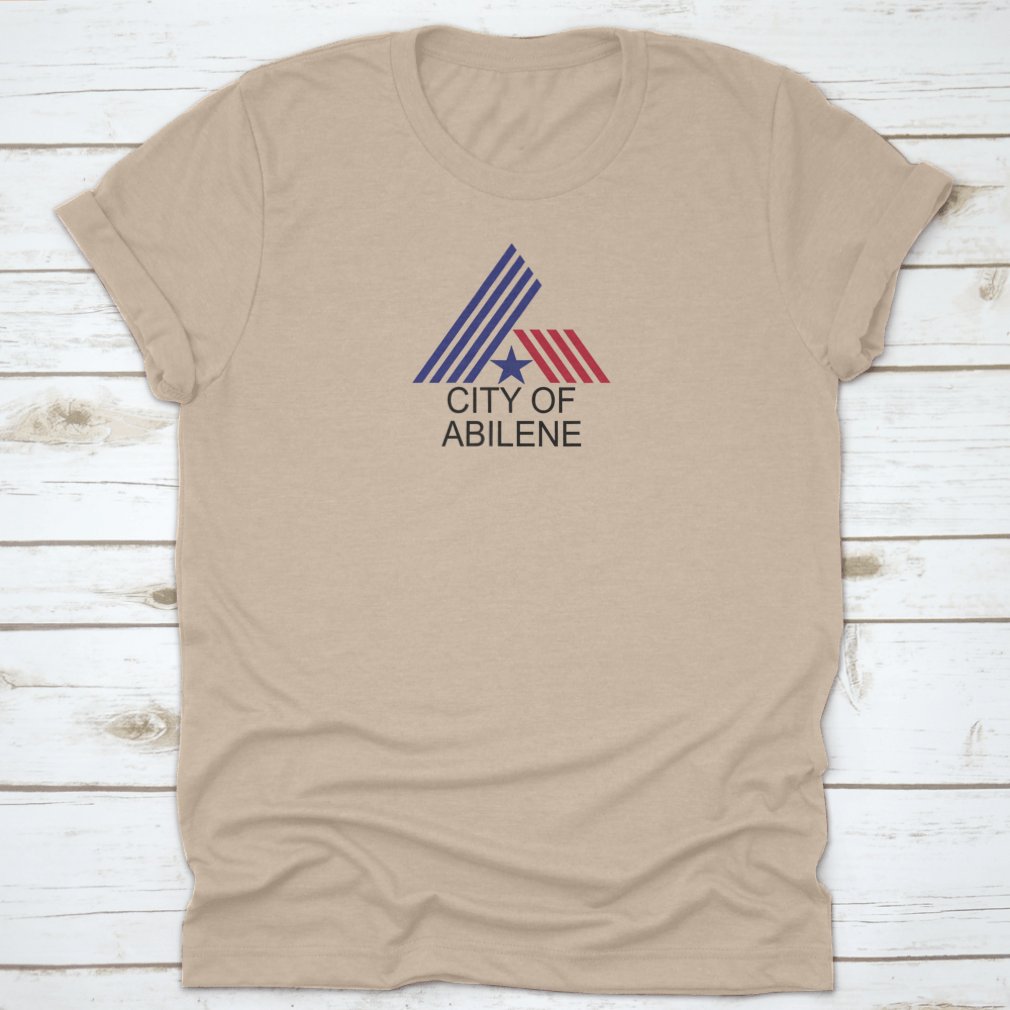 A stylish shirt featuring the Abilene city flag with a state star, made from 100% cotton for comfort.
