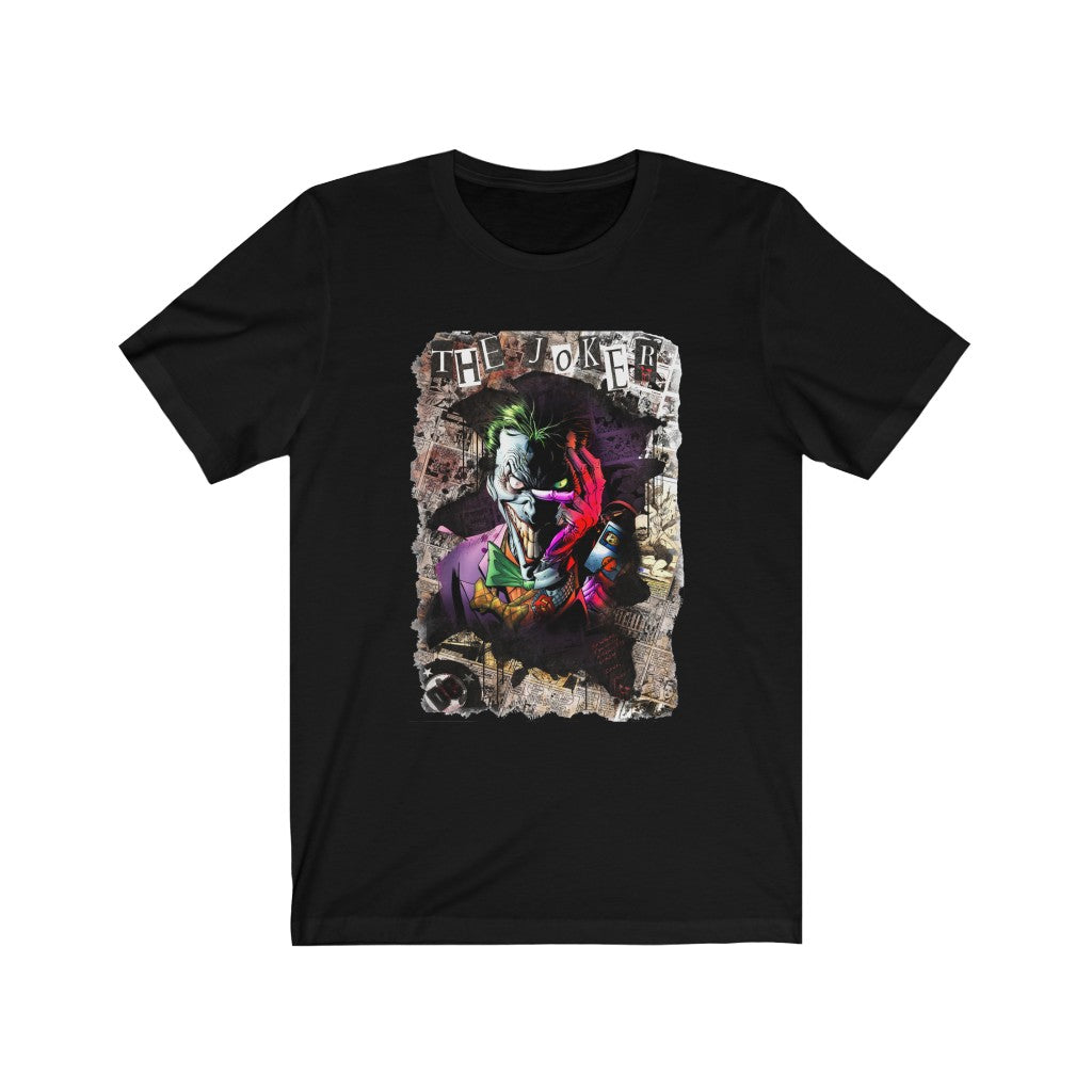 The Joker Popculture Graphic T-Shirt featuring a vibrant Joker graphic on a soft cotton fabric.