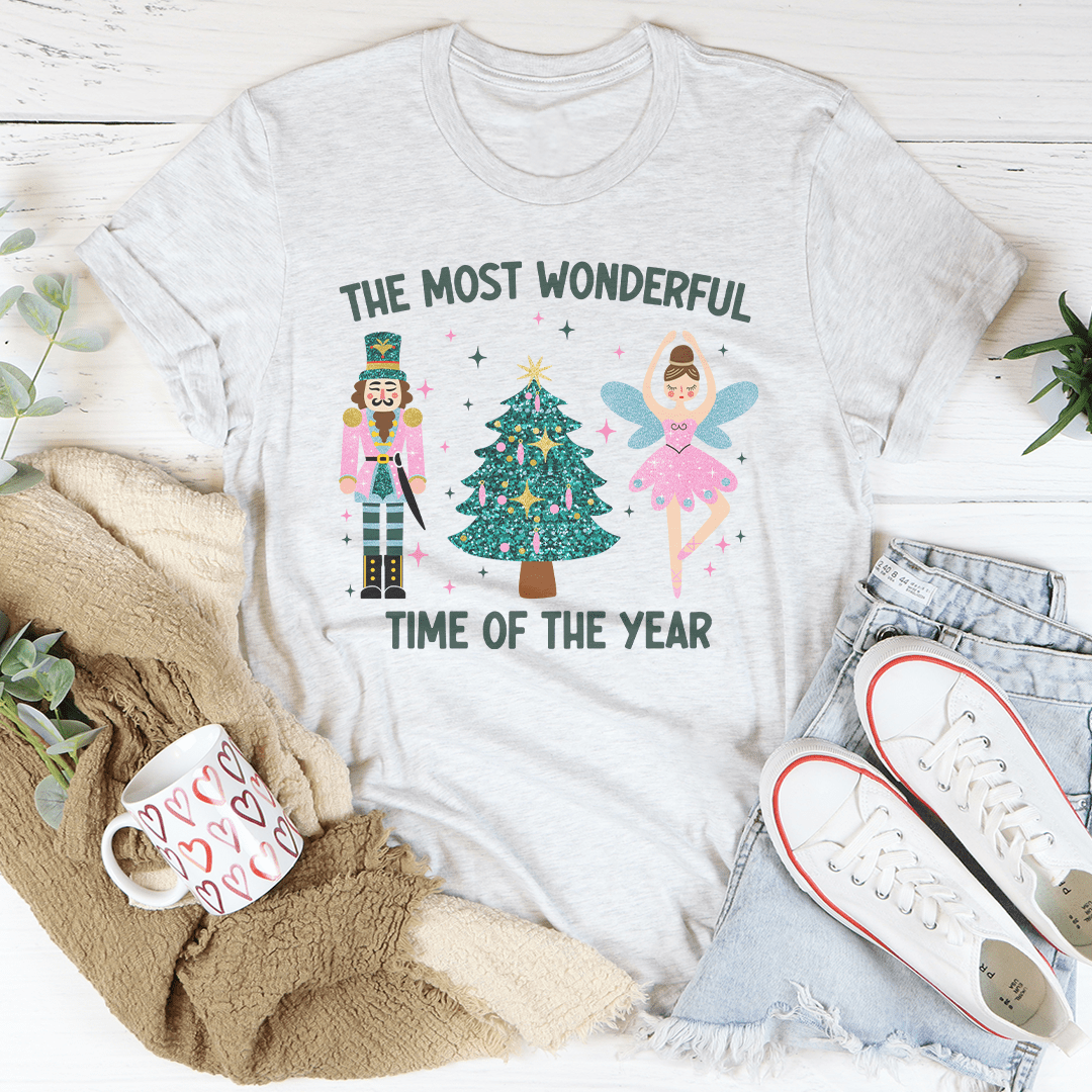 A festive Christmas-themed tee made from 100% soft cotton, featuring a vibrant digitally printed design celebrating the holiday season.