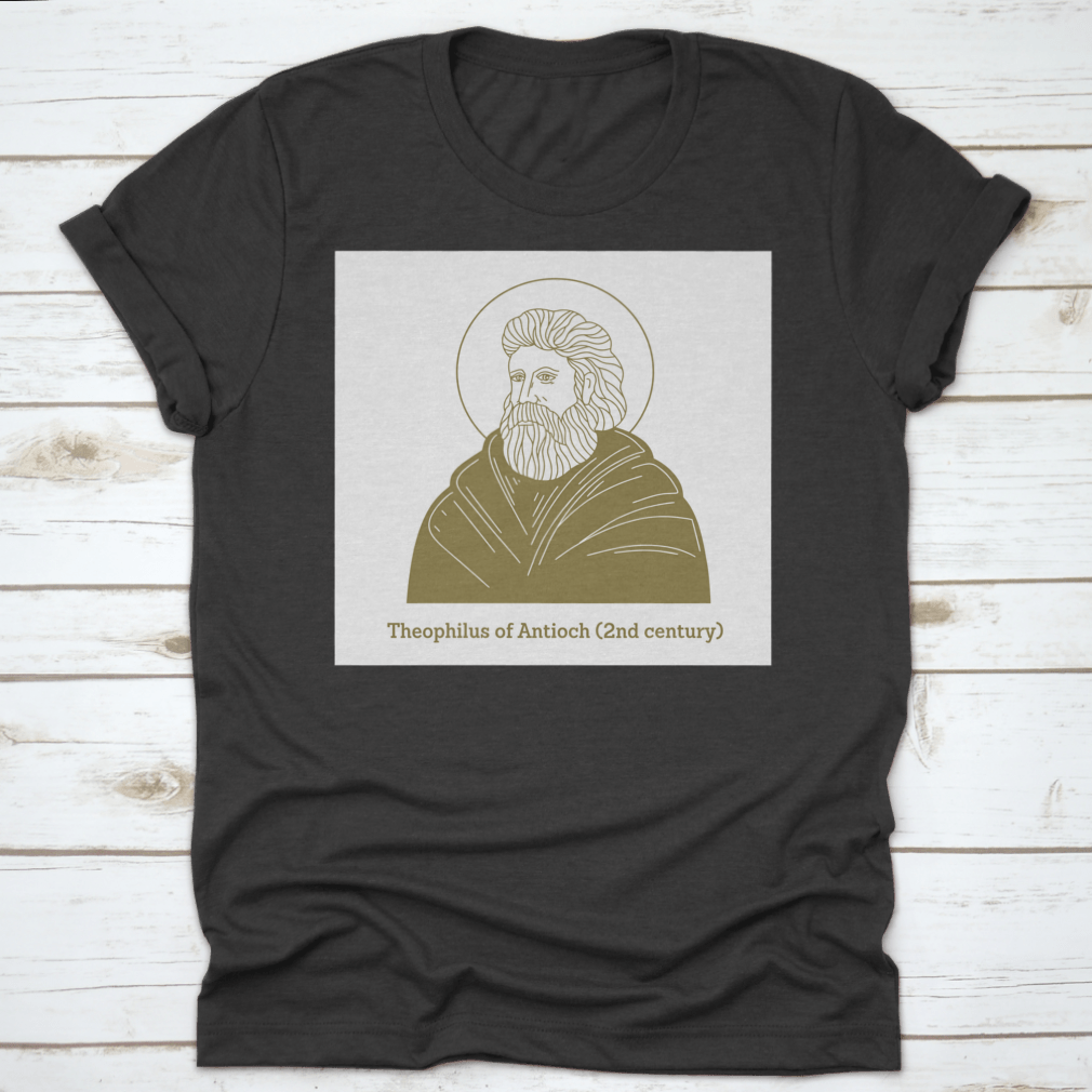 Theophilus 2nd Century t-shirt featuring 100% cotton fabric, classic fit, and midweight design.