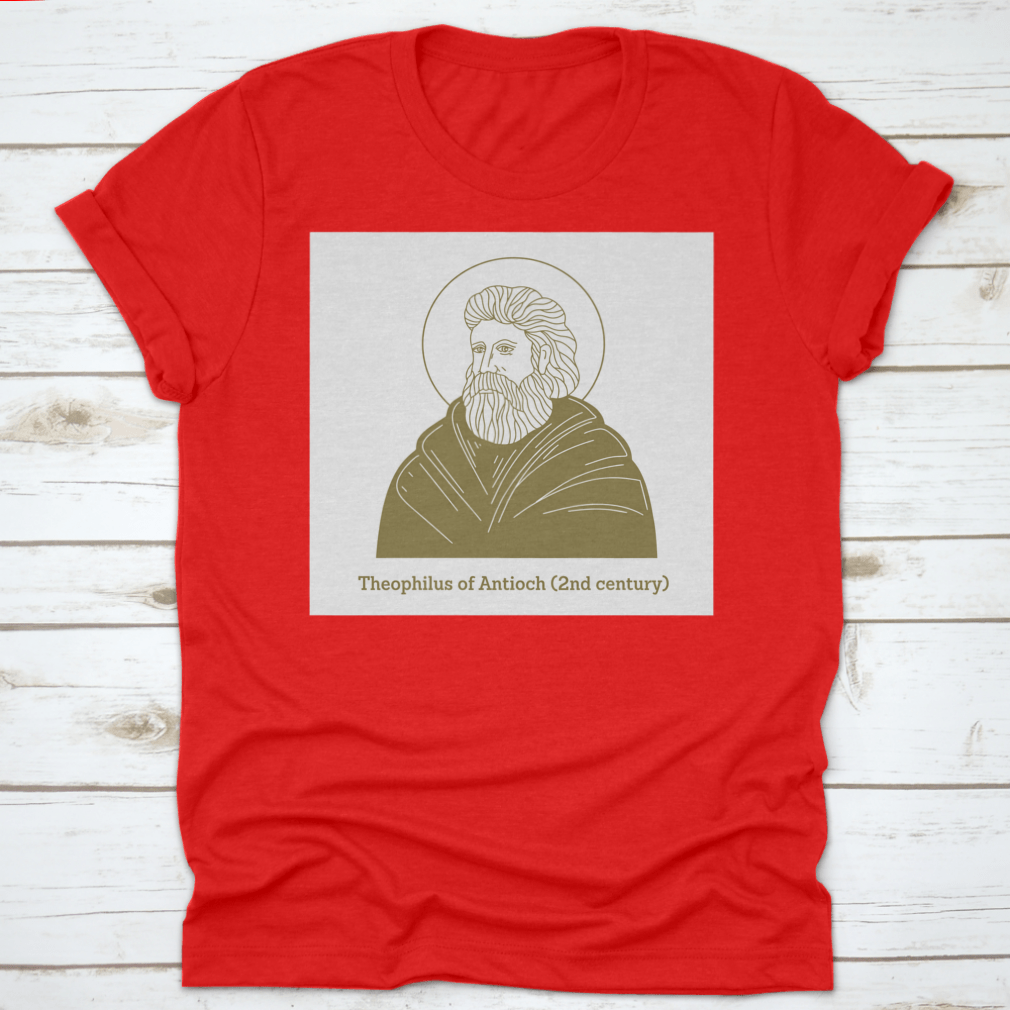 Theophilus 2nd Century t-shirt featuring 100% cotton fabric, classic fit, and midweight design.