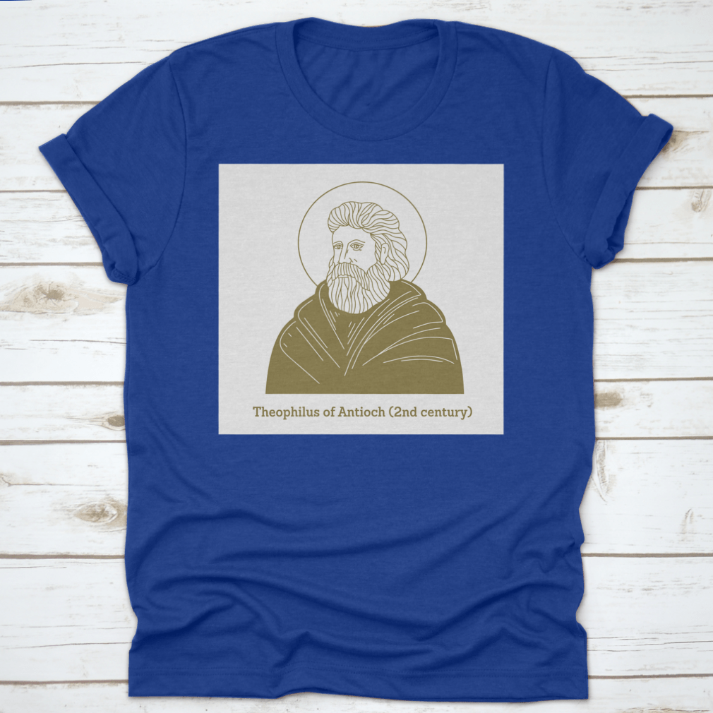 Theophilus 2nd Century t-shirt featuring 100% cotton fabric, classic fit, and midweight design.