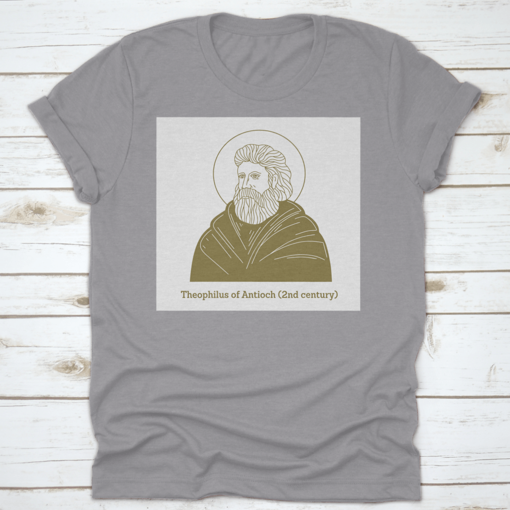 Theophilus 2nd Century t-shirt featuring 100% cotton fabric, classic fit, and midweight design.