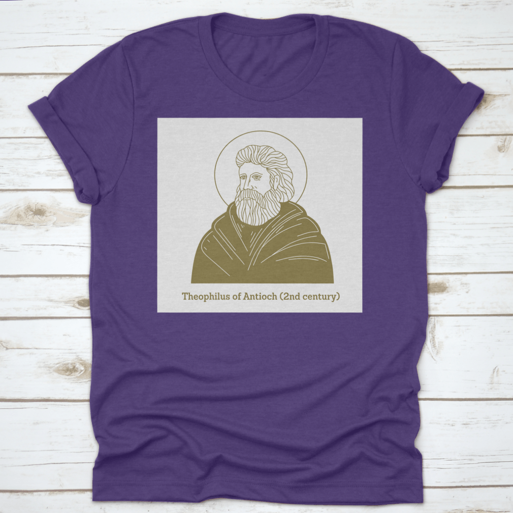 Theophilus 2nd Century t-shirt featuring 100% cotton fabric, classic fit, and midweight design.