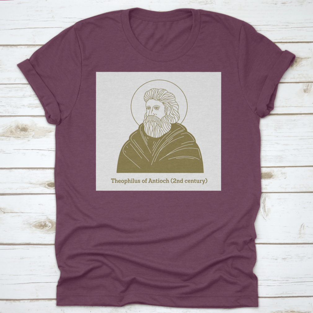 Theophilus 2nd Century t-shirt featuring 100% cotton fabric, classic fit, and midweight design.
