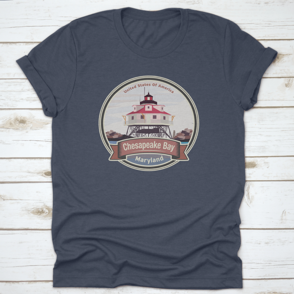 A comfortable cotton t-shirt featuring the Thomas Point Shoal Light Lighthouse design, perfect for lighthouse enthusiasts.