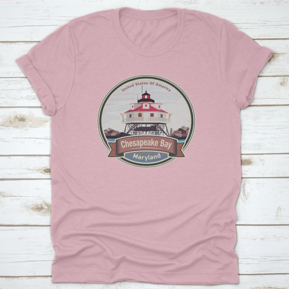 A comfortable cotton t-shirt featuring the Thomas Point Shoal Light Lighthouse design, perfect for lighthouse enthusiasts.