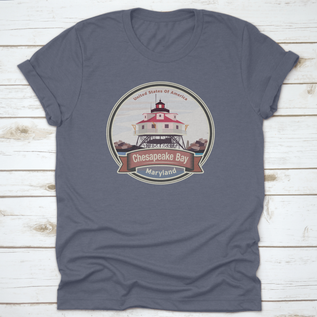 A comfortable cotton t-shirt featuring the Thomas Point Shoal Light Lighthouse design, perfect for lighthouse enthusiasts.
