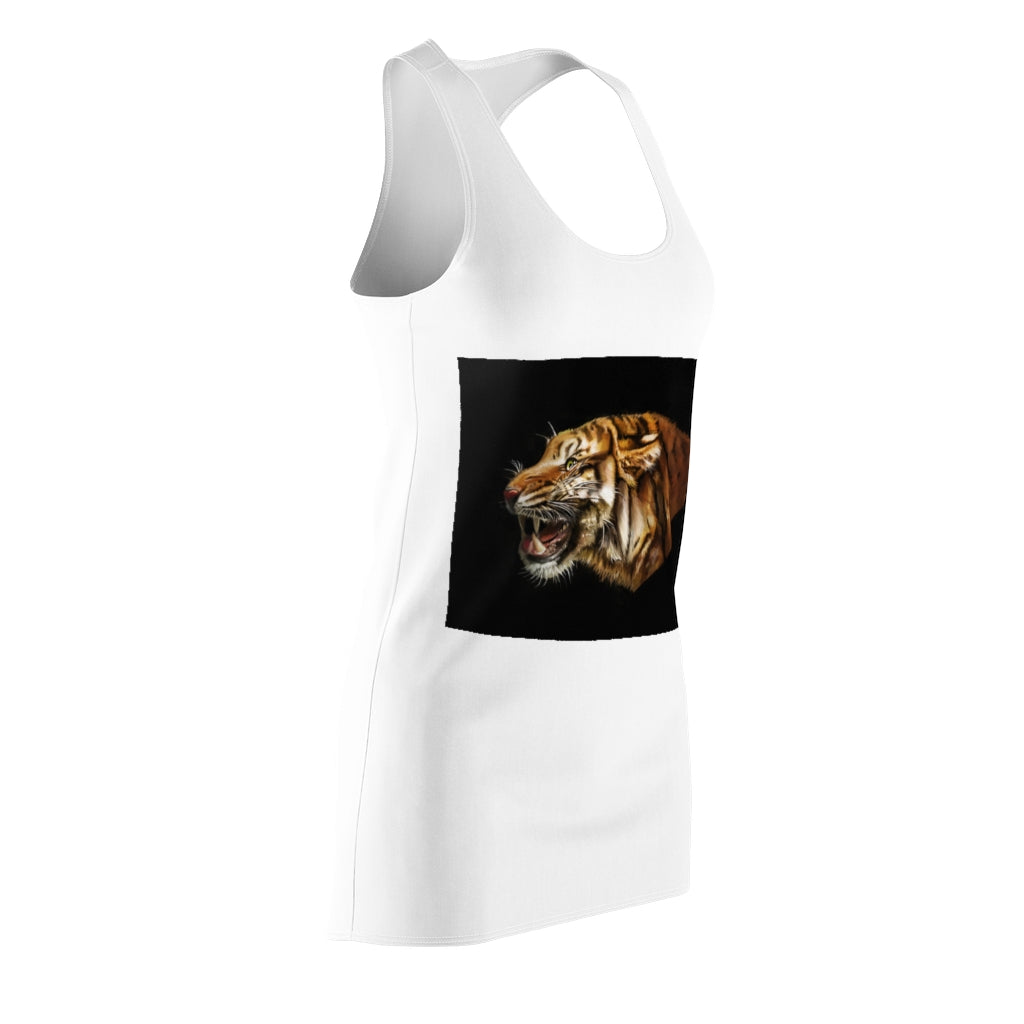Tiger Women's Cut & Sew Racerback Dress showcasing a stylish and feminine design with a sporty racerback style.