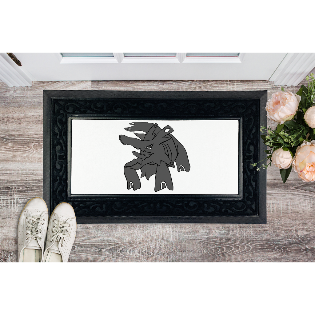 Titanica Sublimation Heavy Duty Door Mat with a removable fabric center and non-slip rubber base, featuring a classy brush border.
