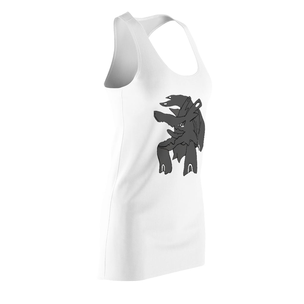 Titanica Women's Cut & Sew Racerback Dress showcasing a stylish design with a sporty fit, made from lightweight polyester fabric.