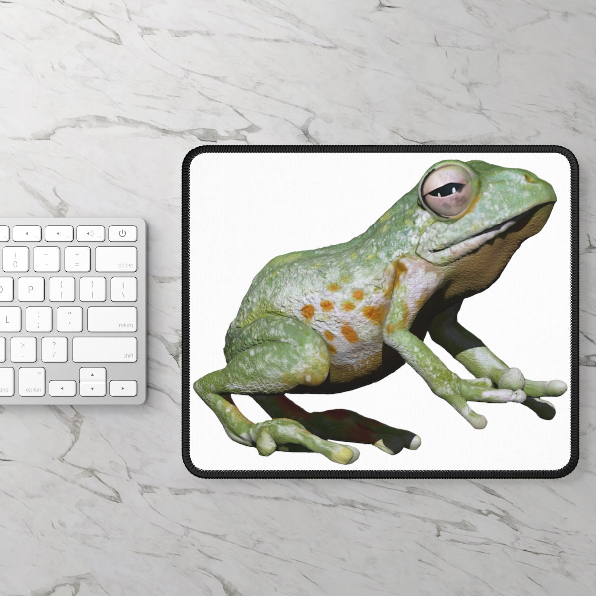 Toad Gaming Mouse Pad featuring vibrant custom designs and stitched edges, measuring 9x7 inches.