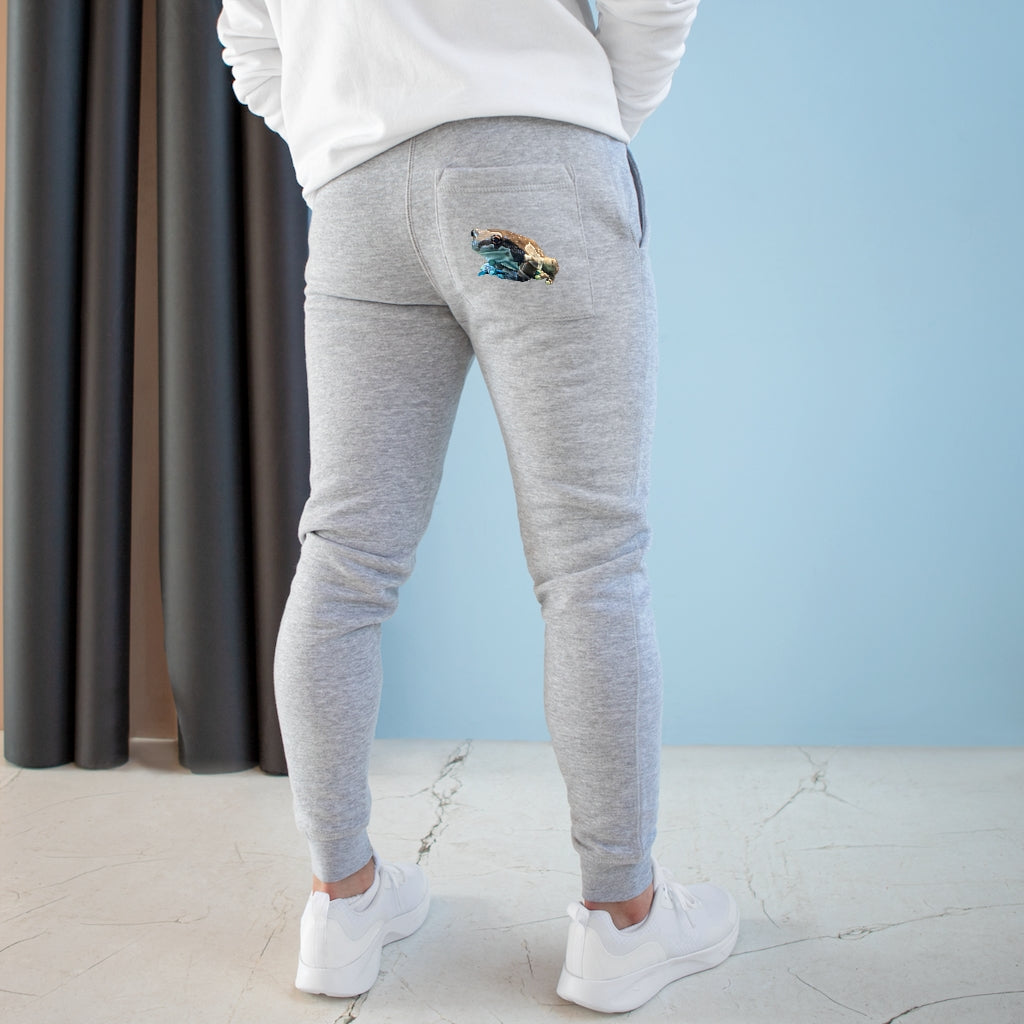 Toad Premium Fleece Joggers in a stylish design, featuring two side pockets and a customizable back pocket, made from soft fleece fabric.