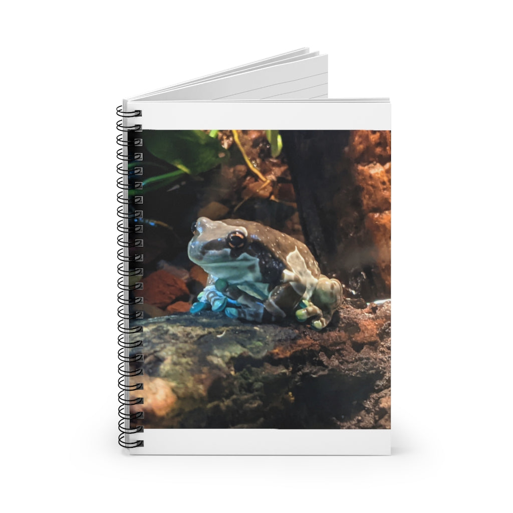 Toad Spiral Notebook featuring a colorful printed cover and ruled line pages, perfect for notes and lists.
