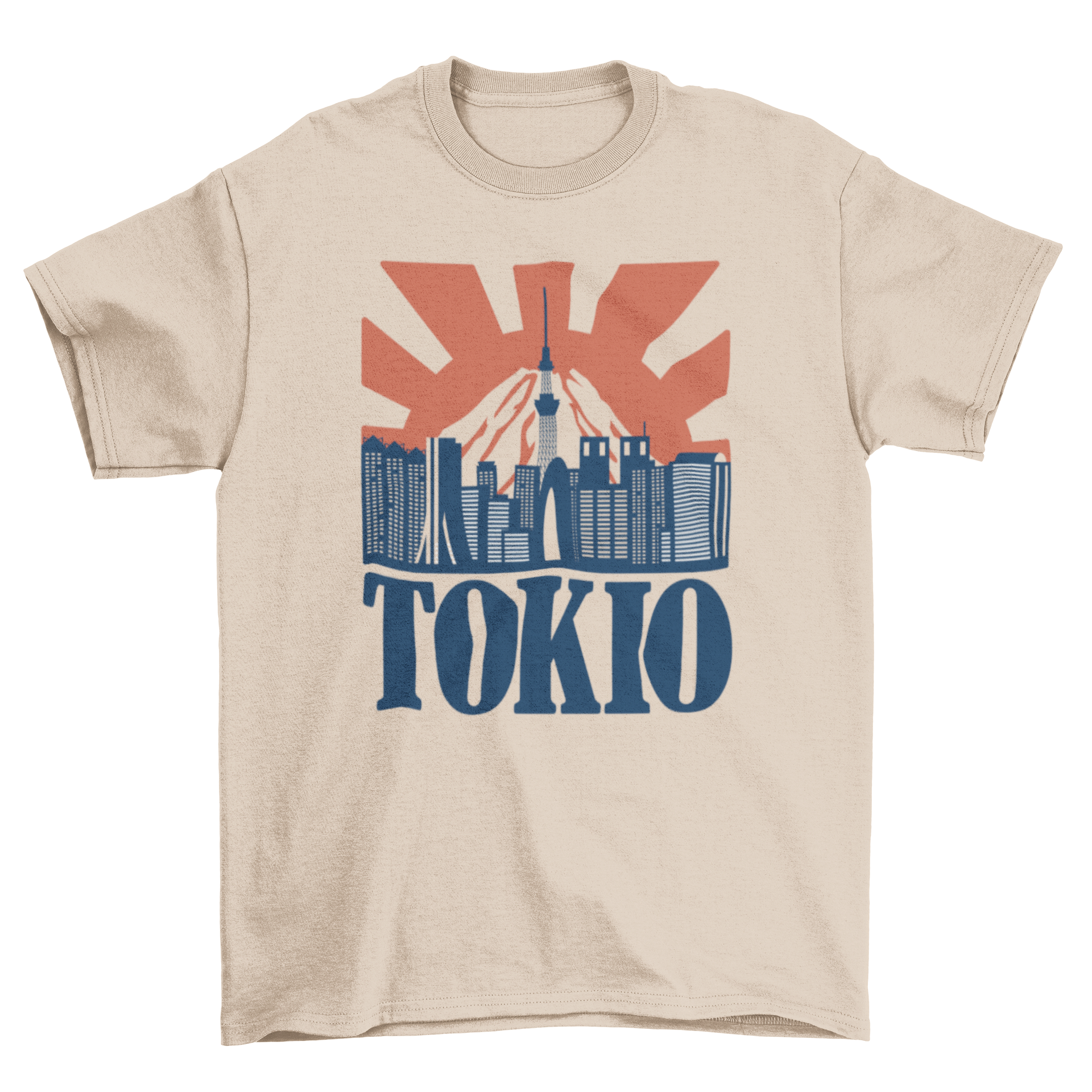 Stylish t-shirt featuring Tokio city skyline design with the word 'Tokio'.