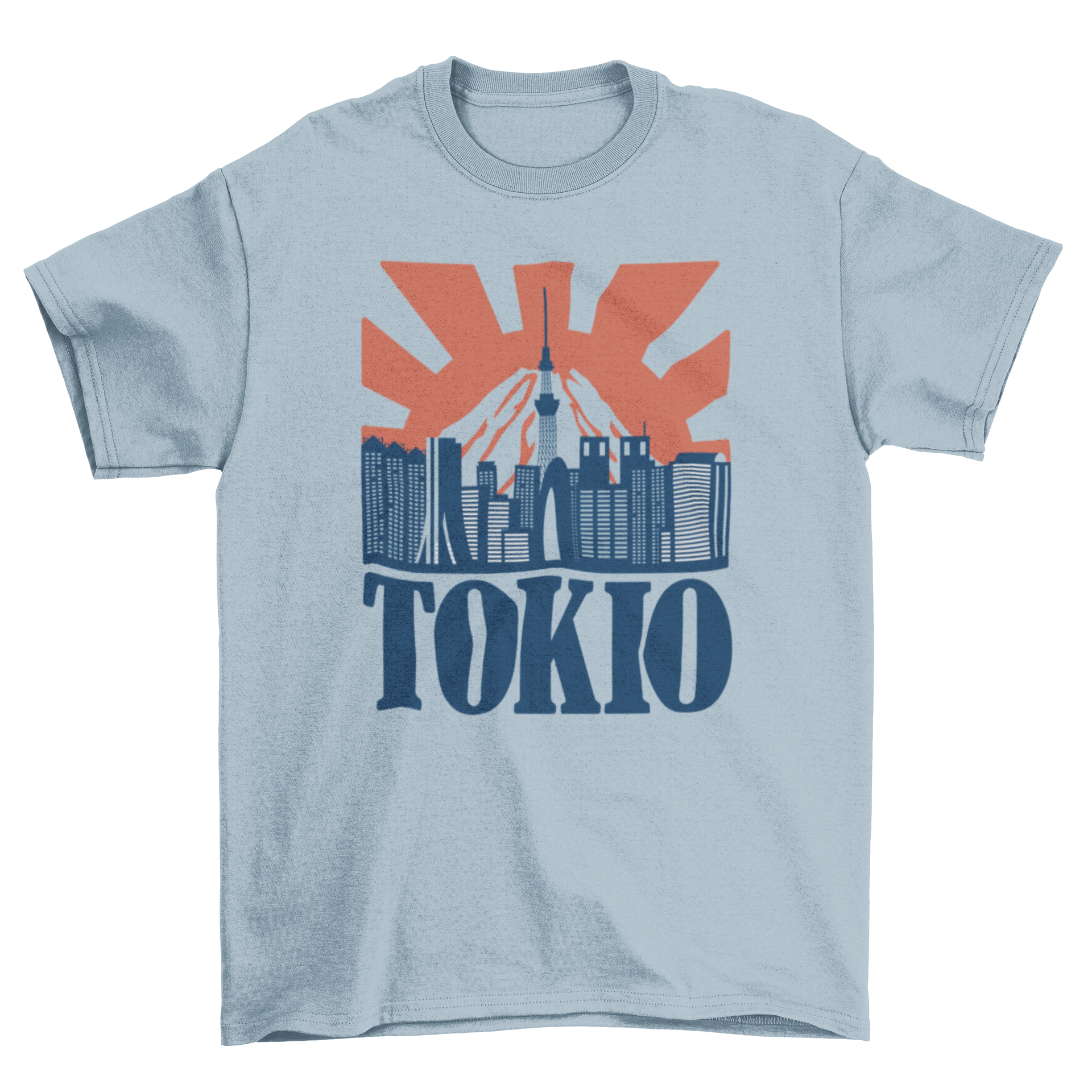 Stylish t-shirt featuring Tokio city skyline design with the word 'Tokio'.
