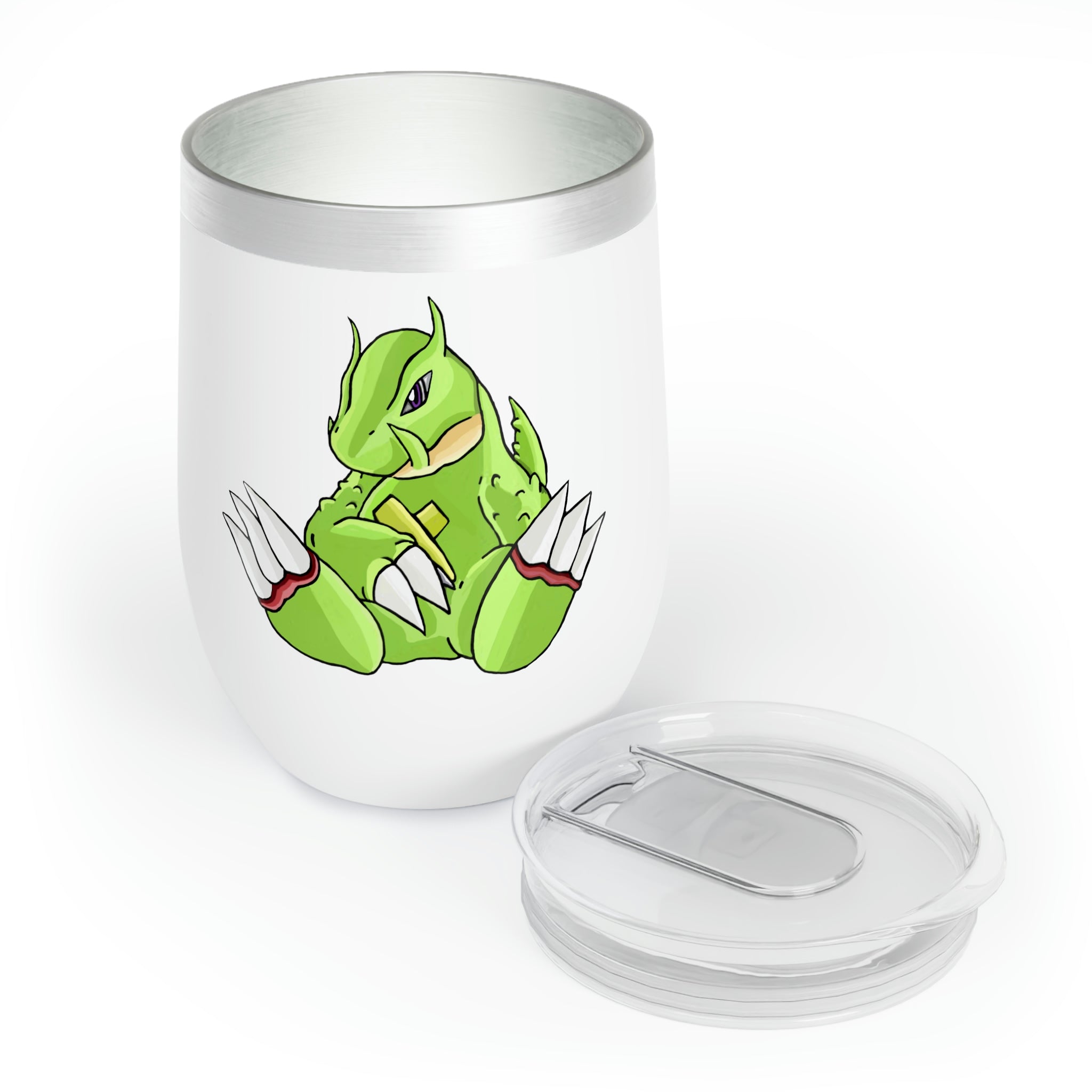 Toxcana Chill Wine Tumbler in stainless steel with customizable design options, perfect for enjoying wine at the ideal temperature.