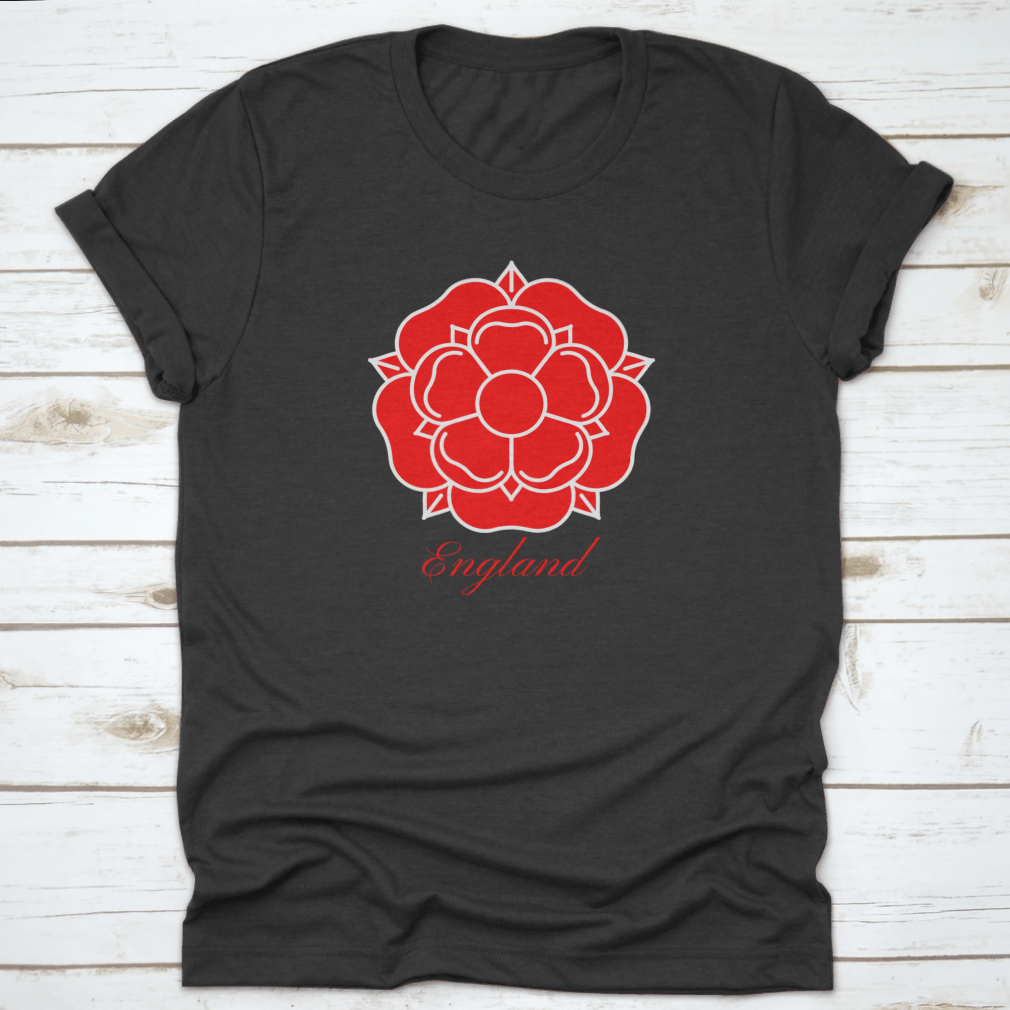 Traditional Heraldic Emblem of England featuring the War of Roses design on a cotton blend fabric.