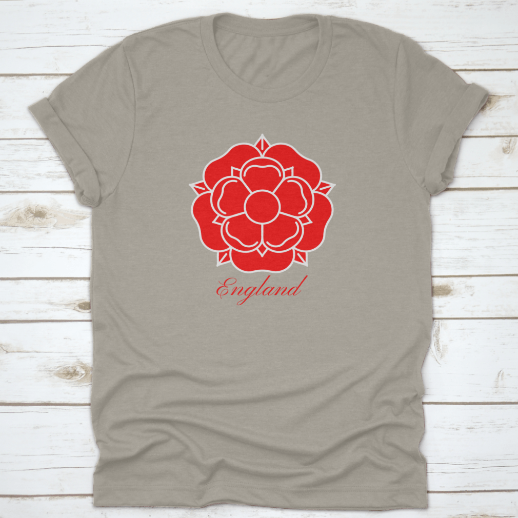 Traditional Heraldic Emblem of England featuring the War of Roses design on a cotton blend fabric.